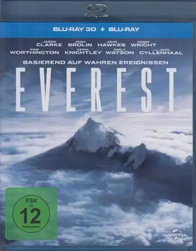 Blu-ray 3D: Everest, Jake Gyllenhaal, Josh Brolin, Keira Knightley u.a., 2 Disc
