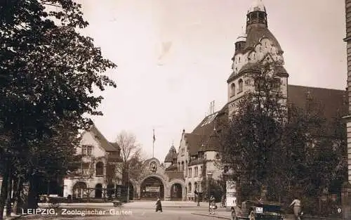 AK Leipzig. Zoologischer Garten. ca. 1928, Postkarte. 1928, gebraucht, gut
