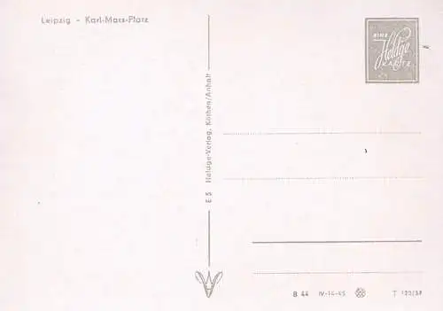 AK Leipzig. Karl-Marx-Platz, Postkarte, Heldge-Verlag, gebraucht, gut