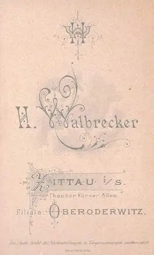 Fotografie H. Walbrecker, Zittau - Portrait junges Fräulein in... Fotogra 274943