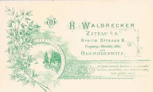 Fotografie H. Walbrecker, Zittau - Portrait Eleganter junger Herr, Fotografie
