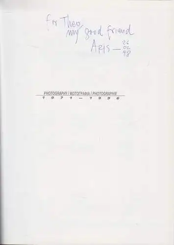 Buch: Photographie 1971-1996, Aris Georgiou, University Studio Press, signiert