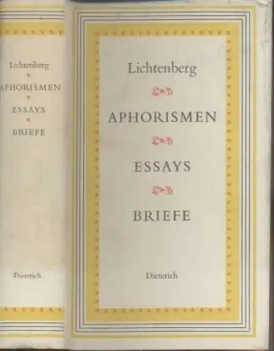 Sammlung Dieterich 260, Aphorismen. Essays. Briefe, Lichtenberg, Georg Christoph