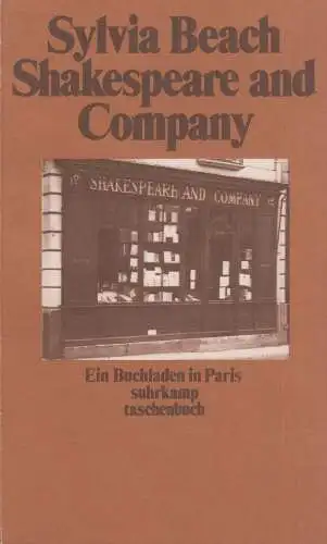 Buch: Shakespeare and Company, Beach, Sylvia, 1989, Suhrkamp, Buchladen in Paris