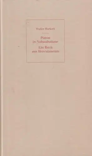 Buch: Platon in Nahaufnahme, Burkert, Walter, 1993, B. G. Teubner, sehr gut