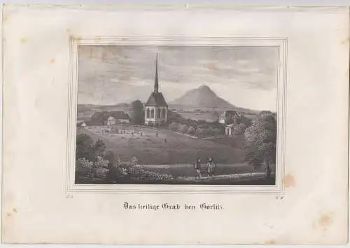 Lithografie: Das heilige Grab bey Görlitz, Pietzsch, Saxonia, um 1836, Grafik