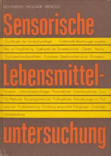 Buch: Sensorische Lebensmitteluntersuchung, Neumann. 1983, Fachbuchverlag