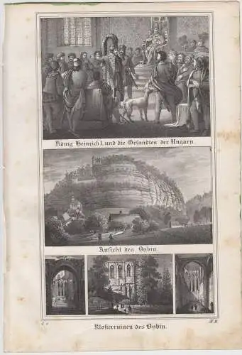 Lithografie: König Heinrich I. und die Gesandten der..., 1836, Saxonia, Pietzsch