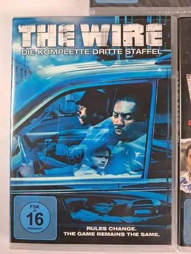 5 DVD-Boxen: The Wire. Staffel 1-5 (komplett), David Simon, Dominic West
