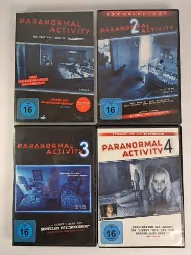 4 DVDs: Paranormal Activity 1-4, Oren Peli, Katie Featherston, Horror, Film
