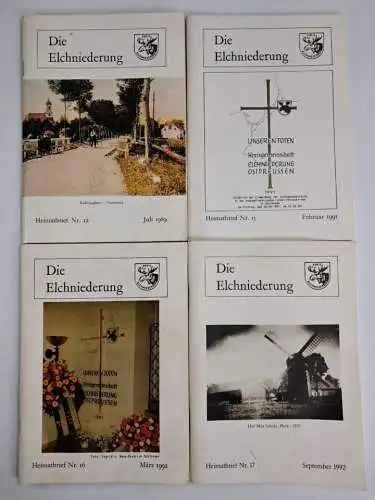 4 Hefte Die Elchniederungen,Heimatbrief Nr. 12/1989, 15/1991, 16/1992, 17/1992