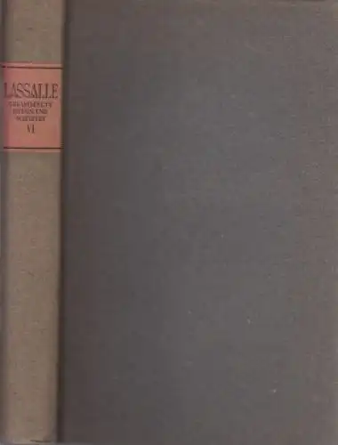 Buch: Gesammelte Reden und Schriften, Lasalle, Ferdinand. 1919, Paul Cassirer