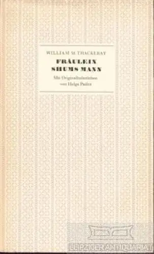Buch: Fräulein Shums Mann, Thackeray, William M. Drucke der HGB, 1963