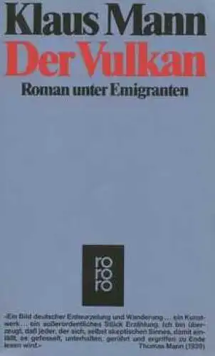 Buch: Der Vulkan, Mann, Klaus. Rororo, 1989, Rowohlt Verlag, gebraucht, gut