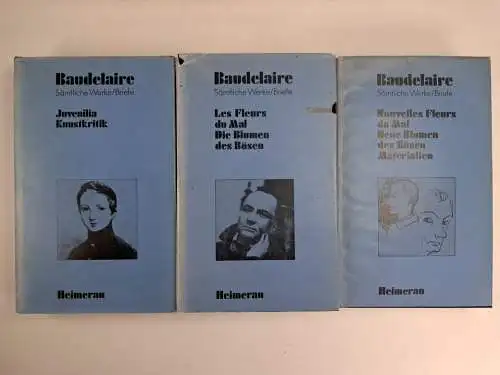 Buch: Charles Baudelaire - Sämtliche Werke / Briefe 1, 3, 4, Heimeran, 3 Bände