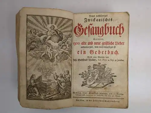 Buch: Neues vollständiges Zwickauisches Gesangbuch (3 Titel angefügt), Weller