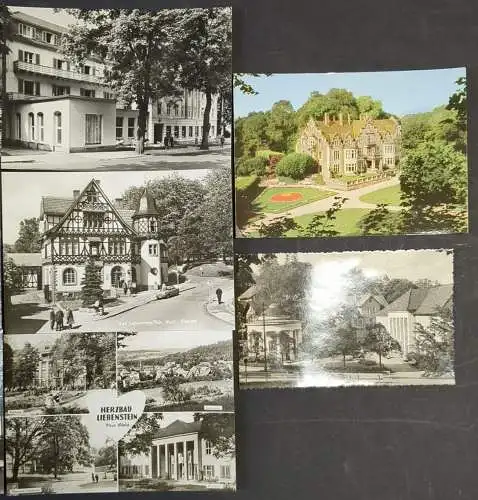 AK Lot: 11 Postkarten Bad Liebenstein, Thüringer Wald, Postamt, Schloß, Kurhaus