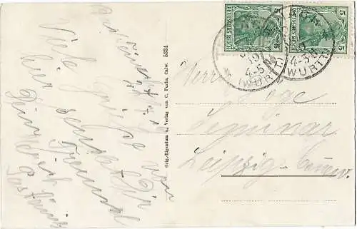 AK Bad Teinach mit Zavelstein. ca. 1919, Postkarte. Serien Nr, ca. 1919
