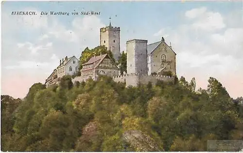 AK Eisenach. Die Wartburg von Süd-West. ca. 1926, Postkarte. Serien-Nr, ca. 1926