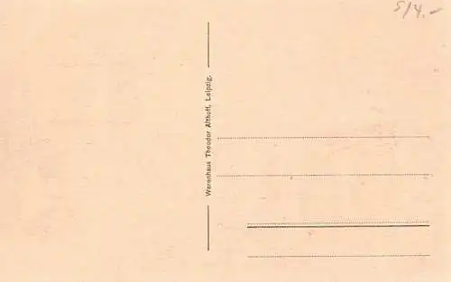 AK Leipzig. Neues Rathaus, Aufgang, Postkarte, Warenhaus Theodor Althoff