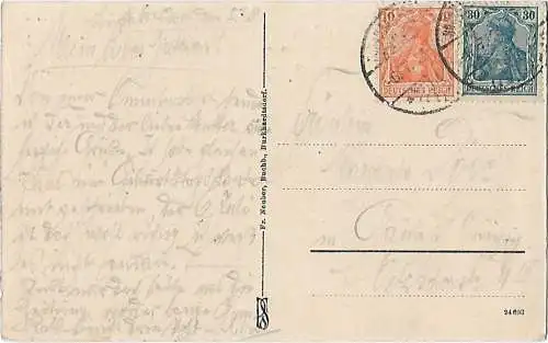AK Burkhardtsdorf, Ortsteil Mittel. ca. 1920, Postkarte. Serien-Nr, ca. 1920