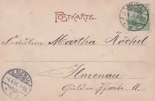AK Weimar. Partie im Park a. Gesundbrunnen. ca. 1904, Postkarte. Serien Nr