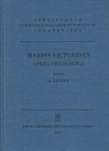 Buch: Opera Theologica, Victorinus, Gaius Marius, 1976, B. G. Teubner
