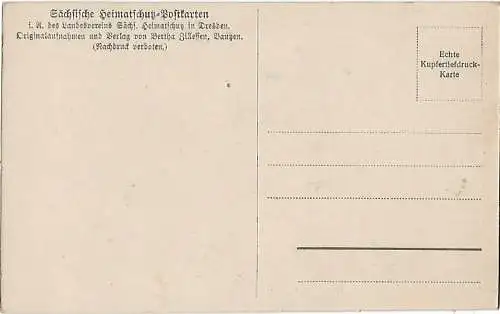 AK Bautzen. Die Fleischergasse und Gickelsberg. ca. 1918, Postkarte. 1918
