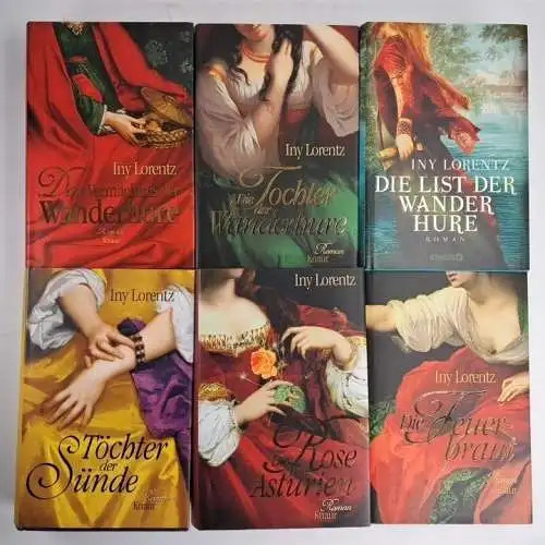 6 Bücher Iny Lorentz: Wanderhure; Feuerbraut; Töchter der Sünde; Die Rose von...