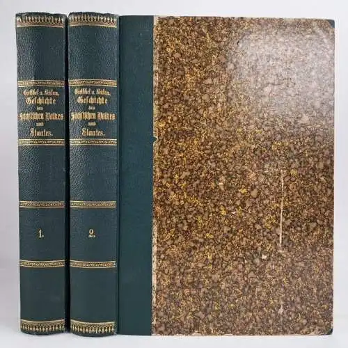 Buch: Geschichte des Sächsischen Volkes und Staates 1+2, Gretschel & Bülau, 1847