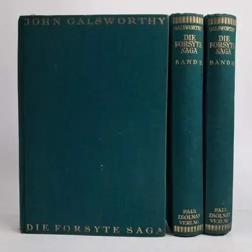 Buch: Die Forsyte Saga, Galsworthy, John. 3 Bände, Gesammelte Werke, 1926