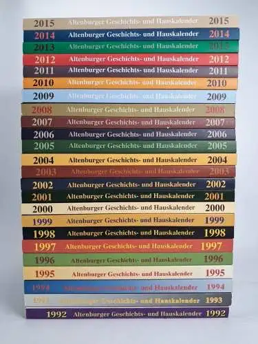 24 Hefte Altenburger Geschichts- und Hauskalender 1992-2015, E. Reinhold Verlag