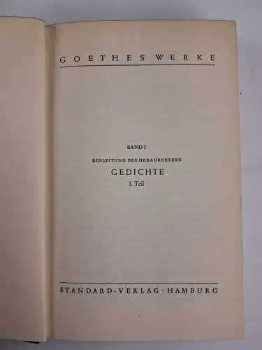 Buch: Johann Wolfgang von Goethes Werke, 24 in 12 Bände, Standard-Verlag