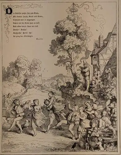 Grafik: Facsimile, Ludwig Richter, Goethe, Reproduktion, Reichsdruckerei