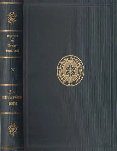 Buch: Schriften der Goethe-Gesellschaft 27, Aus Ottilie von Goethes Nachlaß