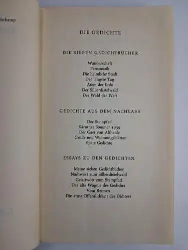 Buch: Gedichte und Prosa, Oskar Loerke, 2 Bände, 1958, Suhrkamp Verlag