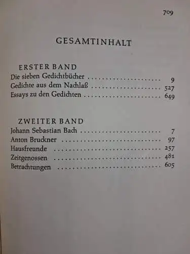 Buch: Gedichte und Prosa, Oskar Loerke, 2 Bände, 1958, Suhrkamp Verlag
