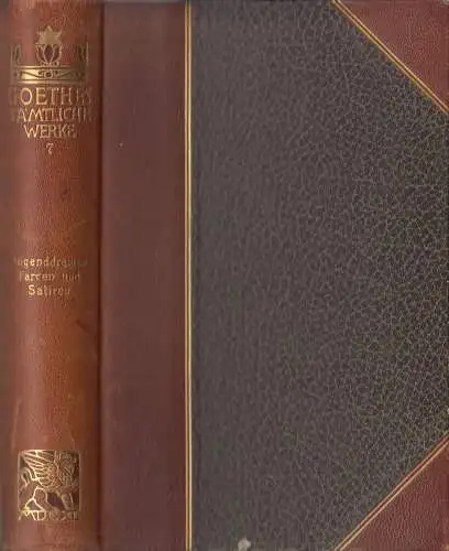 Buch: Goethes Sämtliche Werke Jubiläums-Ausgabe Band 7, Jugenddramen, Farcen ...