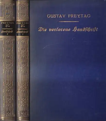 Buch: Die verlorene Handschrift, Gustav Freytag, Hesse & Becker, 2 Bände