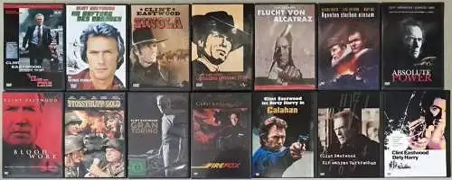 14 DVDs Clint Eastwood: Gran Torino, Sinola, Calahan, Firefox, Dirty Harry ...