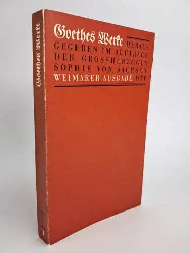 Buch: Goethes Werke. Weimarer Ausgabe. 143 Bände + 1 Supplementband, dtv