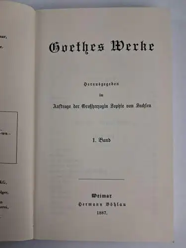 Buch: Goethes Werke. Weimarer Ausgabe. 143 Bände + 1 Supplementband, dtv