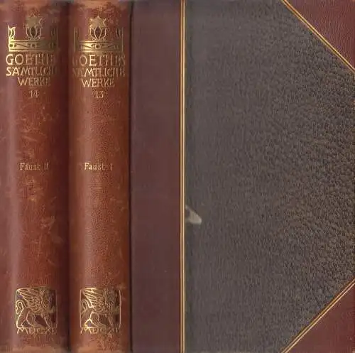 Buch: Goethes Sämtliche Werke Jubiläums-Ausgabe Band 13+14, Faust. 1. + 2. Teil