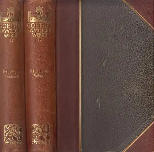 Buch: Goethes Sämtliche Werke Jubiläums-Ausgabe Band 26+27, Italienische Reise