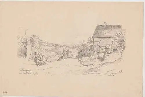 Grafik: Weisser Hirsch bei Loschwitz, Adrian Ludwig Richter, Facsimile