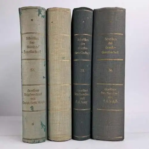 Buch: Schriften der Goethe-Gesellschaft 53-56, Goethes Briefwechsel mit Voigt