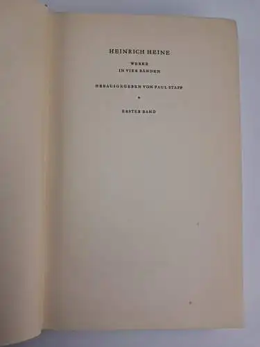 Buch: Heinrich Heine - Werke in vier Bänden, Birkhäuser Klassiker, 4 Bände