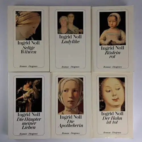6 Bücher Ingrid Noll, Romane, Diogenes; Ladylike, Apothekerin, Witwen, Hahn ...