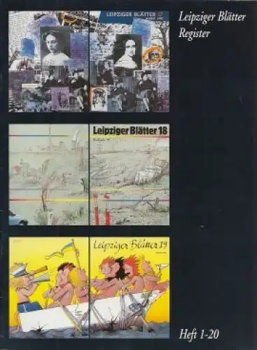 Leipziger Blätter. Register Heft 1-20, Passage Verlag, gebraucht, gut