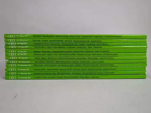 GEO Magazin Jahrgang 2011, Hefte 1-12 (komplett), Gaede, Gruner + Jahr